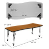 Flash Furniture 26"W x 60"L Oak Activity Table, Model# XU-A3060-CON-OAK-T-P-CAS-GG 4