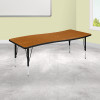 Flash Furniture 26"W x 60"L Oak Activity Table, Model# XU-A3060-CON-OAK-T-P-GG 2