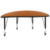 Flash Furniture 48" Circle Oak Activity Table, Model# XU-A48-HCIRC-OAK-T-P-CAS-GG 6