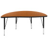 Flash Furniture 48" Circle Oak Activity Table, Model# XU-A48-HCIRC-OAK-T-P-GG 6