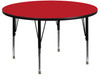 Flash Furniture 48 RND Red Activity Table, Model# XU-A48-RND-RED-H-P-GG