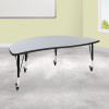 Flash Furniture 60" Circle Grey Activity Table, Model# XU-A60-HCIRC-GY-T-P-CAS-GG 2