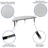 Flash Furniture 60" Circle Grey Activity Table, Model# XU-A60-HCIRC-GY-T-P-GG 3