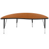 Flash Furniture 60" Circle Oak Activity Table, Model# XU-A60-HCIRC-OAK-T-P-GG 6