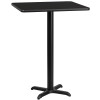 Flash Furniture 24SQ Black Table-22x22 X-Base, Model# XU-BLKTB-2424-T2222B-GG 3