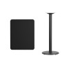 Flash Furniture 24x30 Black Table-18RD Base, Model# XU-BLKTB-2430-TR18B-GG 2