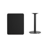 Flash Furniture 24x30 Black Table-18RD Base, Model# XU-BLKTB-2430-TR18-GG