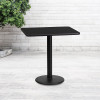 Flash Furniture 24x30 Black Table-18RD Base, Model# XU-BLKTB-2430-TR18-GG 2