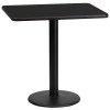 Flash Furniture 24x30 Black Table-18RD Base, Model# XU-BLKTB-2430-TR18-GG 3