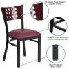 Flash Furniture HERCULES Series Black Cutout Chair-Burg Seat, Model# XU-DG-60117-MAH-BURV-GG 3