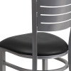 Flash Furniture HERCULES Series Silver Slat Chair-Black Seat, Model# XU-DG-60401-BLKV-GG 6