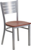 Flash Furniture HERCULES Series Silver Slat Chair-Chy Seat, Model# XU-DG-60401-CHYW-GG