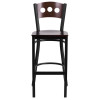Flash Furniture HERCULES Series Bk/Wal 3 Circ Stool-Wood Seat, Model# XU-DG-60516-WAL-BAR-MTL-GG 5