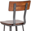 Flash Furniture Flint Series Walnut/Gray Metal Barstool, Model# XU-DG-60582B-GG 6