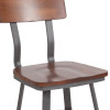 Flash Furniture Flint Series Walnut/Gray Metal Chair, Model# XU-DG-60582-GG 6