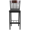 Flash Furniture Eclipse Series Bk/Nat Vert Stool-Black Seat, Model# XU-DG-60618B-WAL-BLKV-GG 5