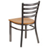 Flash Furniture HERCULES Series Clear Ladder Chair-Nat Seat, Model# XU-DG694BLAD-CLR-NATW-GG 5