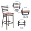 Flash Furniture HERCULES Series Clear Ladder Stool-Cherry Seat, Model# XU-DG697BLAD-CLR-BAR-CHYW-GG 3