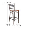 Flash Furniture HERCULES Series Clear Ladder Stool-Cherry Seat, Model# XU-DG697BLAD-CLR-BAR-CHYW-GG 4