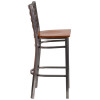 Flash Furniture HERCULES Series Clear Ladder Stool-Cherry Seat, Model# XU-DG697BLAD-CLR-BAR-CHYW-GG 7