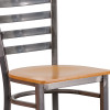 Flash Furniture HERCULES Series Clear Ladder Stool-Nat Seat, Model# XU-DG697BLAD-CLR-BAR-NATW-GG 6