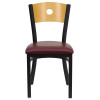 Flash Furniture HERCULES Series Bk/Nat Circle Chair-Burg Seat, Model# XU-DG-6F2B-CIR-BURV-GG 5