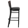 Flash Furniture HERCULES Series Bk/Mah Slat Stool-Black Seat, Model# XU-DG-6H1B-MAH-BAR-BLKV-GG 4