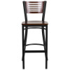 Flash Furniture HERCULES Series Bk/Wal Slat Stool-Wood Seat, Model# XU-DG-6H1B-WAL-BAR-MTL-GG 5