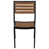 Flash Furniture Outdoor Faux Teak Side Chair, Model# XU-DG-HW6036-GG 7