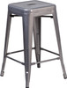 Flash Furniture 24" Clear No Back Metal Stool, Model# XU-DG-TP0004-24-GG