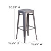 Flash Furniture 30" Clear No Back Metal Stool, Model# XU-DG-TP0004-30-GG 4