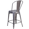 Flash Furniture 24" Clear Metal Indoor Stool, Model# XU-DG-TP001B-24-GG 3