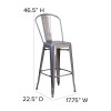 Flash Furniture 30" Clear Metal Indoor Stool, Model# XU-DG-TP001B-30-GG 4