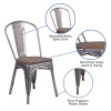 Flash Furniture Clear Metal Stack Chair, Model# XU-DG-TP001-WD-GG 3