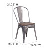 Flash Furniture Clear Metal Stack Chair, Model# XU-DG-TP001-WD-GG 4