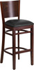 Flash Furniture Lacey Series Walnut Wood Stool-Blk Vinyl, Model# XU-DG-W0094BAR-WAL-BLKV-GG