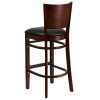 Flash Furniture Lacey Series Walnut Wood Stool-Blk Vinyl, Model# XU-DG-W0094BAR-WAL-BLKV-GG 2