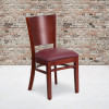 Flash Furniture Lacey Series Mahogany Wood Chair-Burg Vinyl, Model# XU-DG-W0094B-MAH-BURV-GG 2