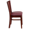 Flash Furniture Lacey Series Mahogany Wood Chair-Burg Vinyl, Model# XU-DG-W0094B-MAH-BURV-GG 4