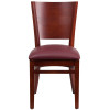Flash Furniture Lacey Series Mahogany Wood Chair-Burg Vinyl, Model# XU-DG-W0094B-MAH-BURV-GG 5
