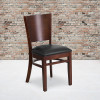 Flash Furniture Lacey Series Walnut Wood Chair-Blk Vinyl, Model# XU-DG-W0094B-WAL-BLKV-GG 2