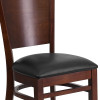 Flash Furniture Lacey Series Walnut Wood Chair-Blk Vinyl, Model# XU-DG-W0094B-WAL-BLKV-GG 6