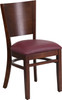 Flash Furniture Lacey Series Walnut Wood Chair-Burg Vinyl, Model# XU-DG-W0094B-WAL-BURV-GG