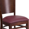 Flash Furniture Lacey Series Walnut Wood Chair-Burg Vinyl, Model# XU-DG-W0094B-WAL-BURV-GG 6