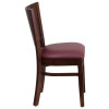 Flash Furniture Lacey Series Walnut Wood Chair-Burg Vinyl, Model# XU-DG-W0094B-WAL-BURV-GG 7