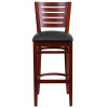 Flash Furniture Darby Series Mahogany Wood Stool-Blk Vinyl, Model# XU-DG-W0108BBAR-MAH-BLKV-GG 4