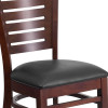 Flash Furniture Darby Series Walnut Wood Chair-Blk Vinyl, Model# XU-DG-W0108-WAL-BLKV-GG 6