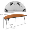 Flash Furniture 86" Oval Wave Oak Table Set, Model# XU-GRP-14CH-A3060CON-60-OAK-T-P-GG 6