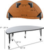 Flash Furniture 60" Circle Wave Grey Table Set, Model# XU-GRP-14CH-A60-HCIRC-GY-T-P-CAS-GG 5