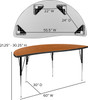 Flash Furniture 60" Circle Wave Oak Table Set, Model# XU-GRP-16CH-A60-HCIRC-OAK-T-A-GG 5